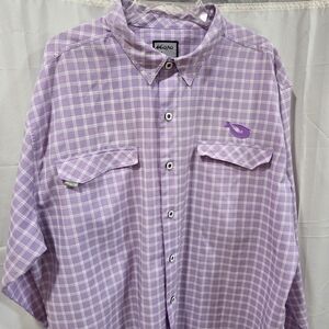 Mojo Sportswear Performance Fishing Shirt Blue Gorpcore Coastal Vented Sz 2XL